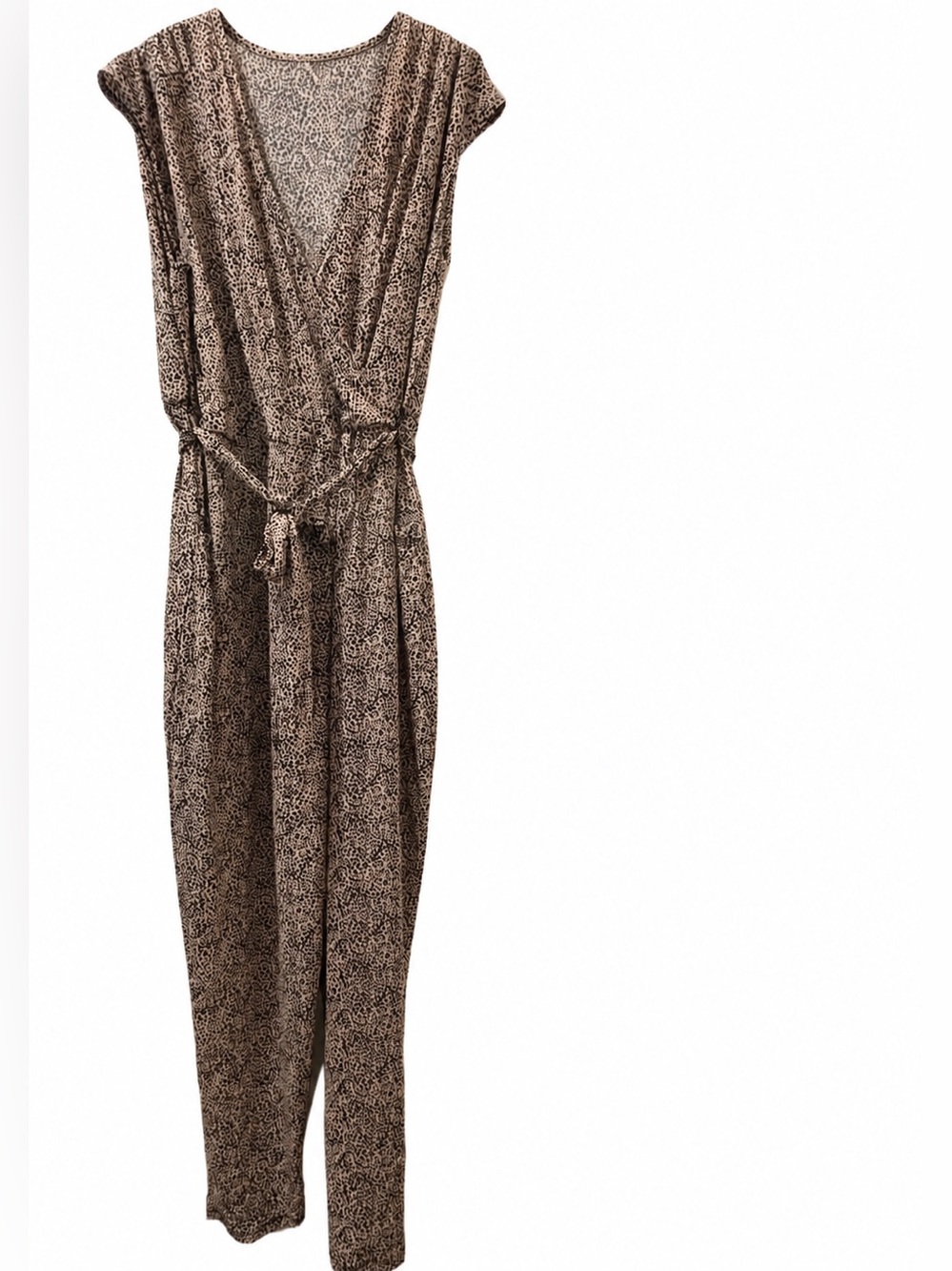 Black Tape Leopard Wrap Romper